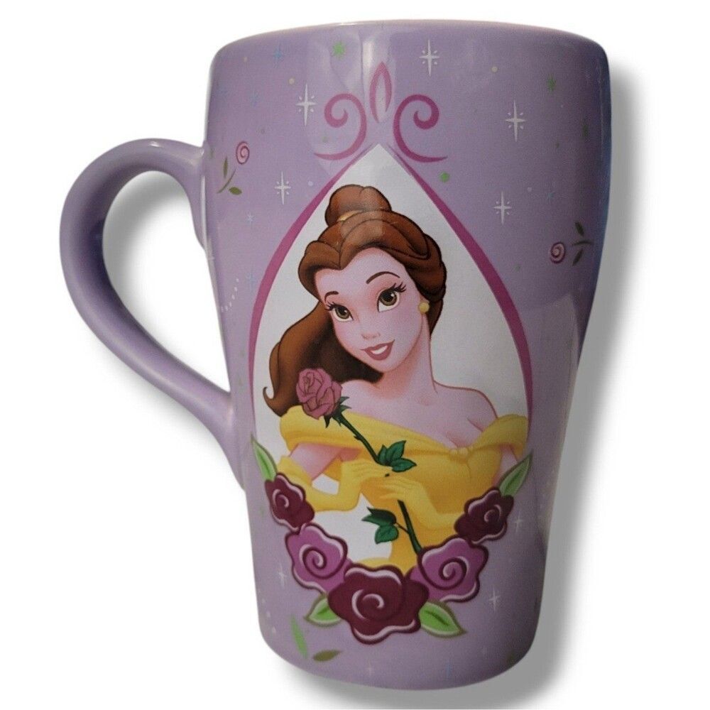Monogram Mug Disney Mug Princess Belle Mug Disney's Beauty And The Beast Cup EUC - Picture 1 of 9